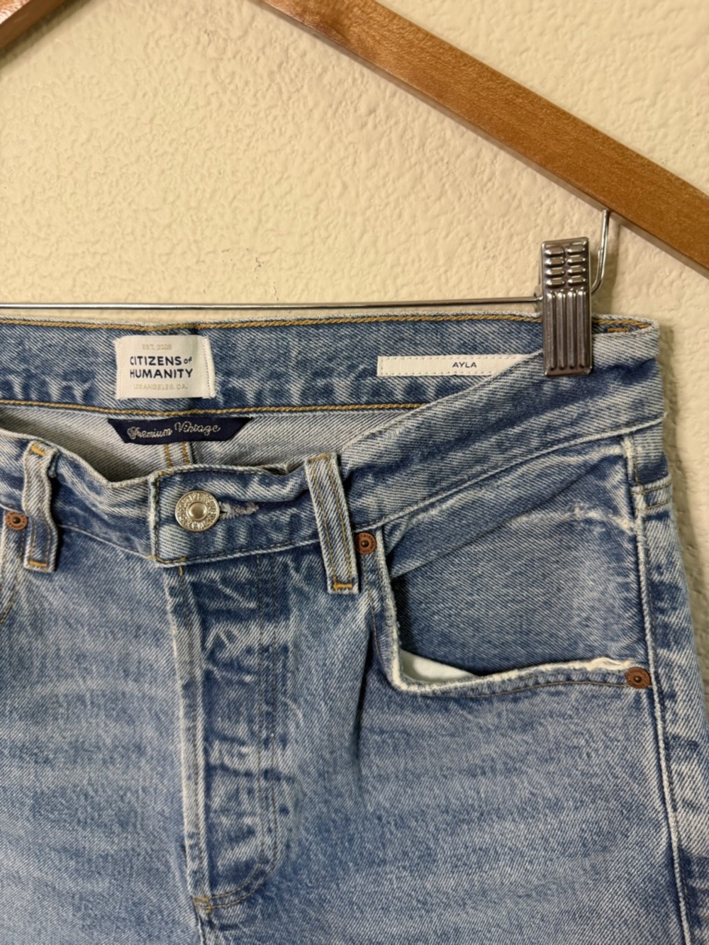 NEW Citizens Of Humanity Ayla Barrel Leg Crop Raw Hem in Sodapop Womens Size 26‎ - Picture 9 of 13